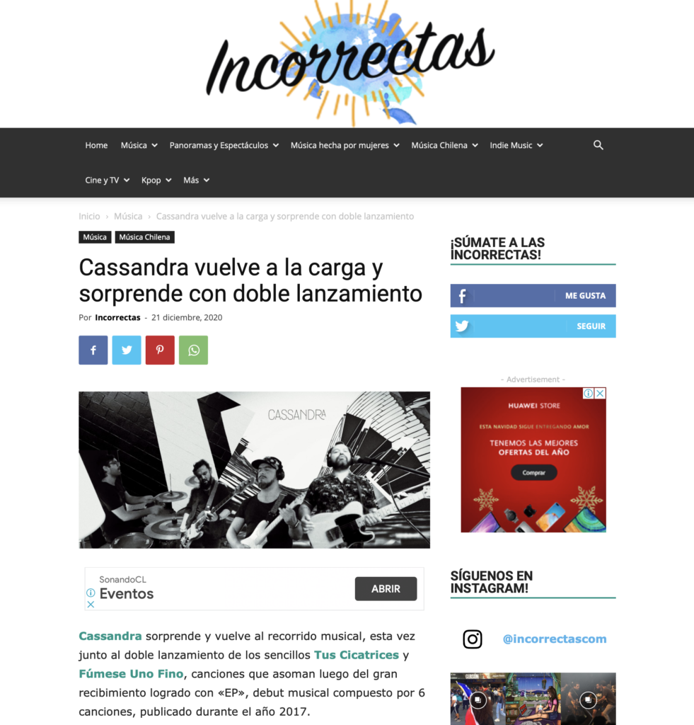 Incorrectas-Cassandra-Prensa-Chile-Tus-Cicatrices-Fumese-Uno